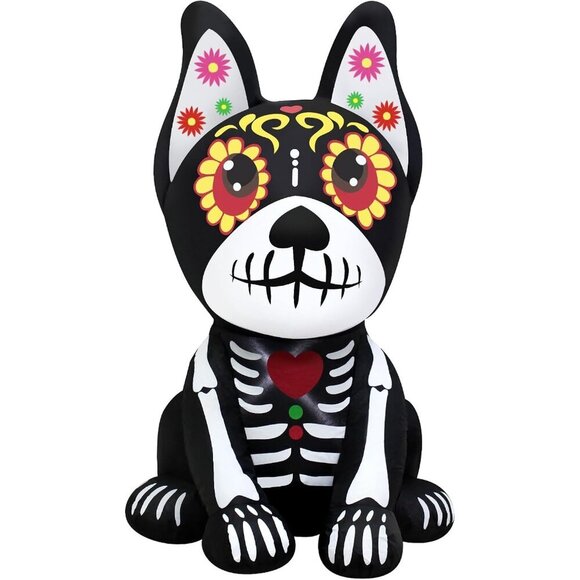 Halloween Inflatable Dog Dia de Los Muertos with LED Lights for Yard Decor - Picture 7 of 7